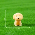 Miniature beige resin puppy figurine for micro landscapes, height 3cm and width 2.2cm - 8# Yellow Dog