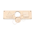 Montessori-Sortierspielzeug aus Holz mit geometrischen Formen und Schnüren für Busy Boards - Geometrische Formen-Zuordnung