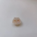 Cute pearl white marbled acetate cat hair claw clip with golden minimalist facial lines - Mermaid Color