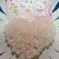 8mm pink and transparent crackle glass beads arranged in a heart shape on a dish - 1# Pink-Yellow Jade-Cracked