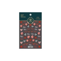 Adesivi per unghie 3D ultrasottili con motivi di fragole rosse e retro autoadesivo - Stile Fragola Piatto (TS-1546)