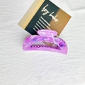 11cm purple marble ink patterns hair claw clip made of premium acetate for women - Semi-Circle 10cm-Purple