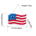 USA Independence Day flag wreath wall decor with red white and blue flowers - Independence Day PU Flower Flag