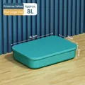 Flat teal plastic storage box size large 8L capacity for organizing clothes and toys - Large Flat (36.5x26x8.5cm) / Nordic Green