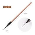 KS-02 Professional 15.7cm nail liner brush with 1.05cm thin tip and pink handle - Long Liner Brush (KS02)