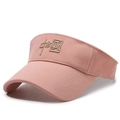 Pink open-top sun visor hat with embroidered China lettering for outdoor sports - Adjustable / Pink China Label
