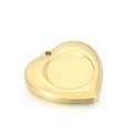 Polierter goldener Herzanhänger mit runder Vertiefung für DIY-Schmuckherstellung - Gold Stil A (KLJ4915-Z)