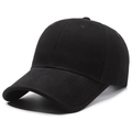 Klassische minimalistische schwarze Baseballkappe aus hochwertigem Baumwoll-Twill - Verstellbar / Schwarz