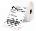 Macro view of white thermal shipping label roll for USPS Priority Mail printing - 4*6 Inch-500pcs (Roll) / White