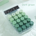 Mechanical style calculator with transparent shell and gradient green keys - Gradient Green 819pro