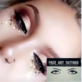 Détail de tatouages faciaux avec paillettes en forme d'étoiles pour festivals et fêtes - 26# Autocollant De Tatouage En Feuille D'or