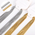 Golden and silver 18k plated stainless steel box chains for DIY necklace making - 1.2mm Box Chain (40+5cm)