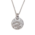 Collier en acier inoxydable argenté avec pendentif relief soleil vague et gemme - Collier Pendentif Soleil-Couleur Acier