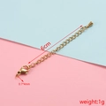 Golden 6cm stainless steel extension chain with lobster clasp for DIY jewelry - Gold 2#