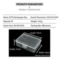 Rectangle transparent PP storage box with snap lid measuring 9.8x6.8x3.4cm for small parts - 9.7 Rectangular (9.8*6.8*3.4cm)