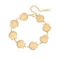 Bracciale a conchiglia in acciaio inossidabile dorato con chiusura a moschettone regolabile - Capesante / Oro