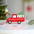 Christmas wooden countdown calendar in red truck shape with Christmas is coming text - Christmas Car Shape Calendar