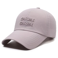 Light purple quick-dry baseball cap with Casual embroidery and laser-cut vents - Purple