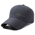 Dunkelgraue, schnelltrocknende Baseballkappe mit SG FASHION Stickerei und Netzlöchern - Dunkelgrau