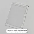 Thickened 11x7.5cm clear PVC jewelry seal bag with airtight closure for storage - 24 Mil / 7.5x11cm / Clear
