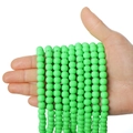 Fili di perline rotonde verdi da 8 mm in argilla polimerica per braccialetti fai-da-te - Verde