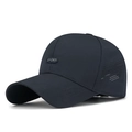 Casquette de sport bleu marine à séchage rapide avec découpes laser et étiquette sport - Réglable / Bleu marine