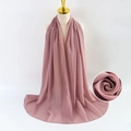 Soft pink pearl chiffon scarf for women with elegant drape and smooth fabric texture - Pink