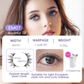 Magnetische Wimpern Set IRIS STYLE EM07 mit 26mm Breite und C-Locke inkl. Applikator-Clip - EM07 Iris Stil (Mit weißem Clip)