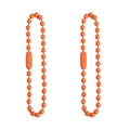 Cadena de bolas de metal naranja para llaveros DIY y accesorios de colgantes de muñecas - Rojo Anaranjado