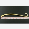 Polished golden alloy curved bookmark accessory measuring approximately 8.5cm on scale - Gold Plated Smooth Bookmark 8.7cm - 15Pcs