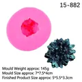 Pink silicone mold for DIY sunflower daisy floral 3D resin or candle crafts - Pink