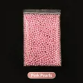 Pink decorative pearls for makeup brush holder storage in a clear plastic bag - Pink Pearls (300g)