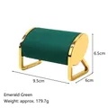 Emerald green velvet jewelry stand with gold metal frame for watches and bracelets - Emerald Green
