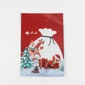 Christmas gift bag with festive red and white patterns of Santa, reindeer and polar bear - Medium / Sleigh Red