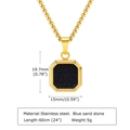 Met Ketting Goud/Blauwe Zandsteen