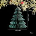 Albero di Natale in carta a nido d'ape verde scuro con bordi dorati e dimensioni - Ciondolo Albero di Natale / Piccolo albero verde