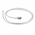 Polished stainless steel link chain with lobster clasp on a clean white background - 500*1.5mm