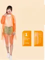 Portable thick orange disposable raincoat card pack for adults height 140 to 180cm - Adult / Vibrant Orange
