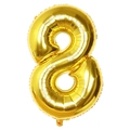 Metallic gold number 8 aluminum foil balloon for birthday party and wedding decoration - 32 Inch Number 8-Gold