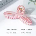 Pink holographic jellyfish ribbon hair claw clip in PC material for women's hairstyles - Jelly Pink-TCB-1011