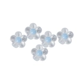 Transparent acrylic flower beads with light blue centers for DIY jewelry making - Blue Flower