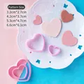 Cortadores de galletas en forma de corazón rosa en cuatro tamaños para decoración - Forma de Corazón (Juego de 4)