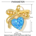 Dettaglio del ciondolo a farfalla cuore in opale con dimensioni 21mm e specifiche materiali - YF1375-Cuore con Fiocco