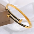 【150-3】double-headed Hammer Black Diamond Bracelet