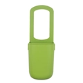 Soporte para tazas versátil de silicona verde para cochecito con práctico agujero colgante - Verde Aguacate