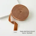 Brown velvet ribbon roll 2.5cm width 10m length for Christmas DIY gift wrapping - 2.5cm*10m / Light Coffee