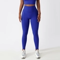 Leggings da yoga a vita alta blu reale con reggiseno sportivo coordinato traspirante - S / Blu Klein