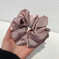 Elegante elastico in raso rosa antico con strass scintillanti per capelli raffinati - Rosa