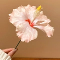 Épingle à cheveux délicate en tissu hibiscus rose pour coiffures élégantes et romantiques - Épingle À Cheveux N° 54 - Rose Clair - Fleur À Cinq Pétales