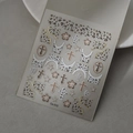 Geprägte Leoparden-Nagelaufkleber mit goldenen Kreuzen und Blumen-Stern-Designs - CO-512 Goldprägung